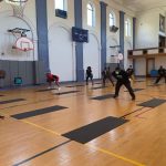 People working out at Primo Center gymnasium